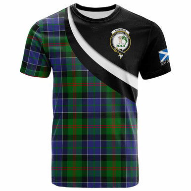 Scottish Paterson Clan Crest Tartan T-Shirt - Scotland Forever Style Front Side Tartan Plaid