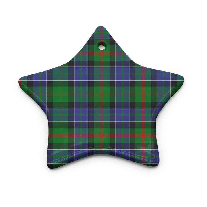Scottish Paterson Clan Tartan Ceramic Ornament Star Shape Tartan Plaid