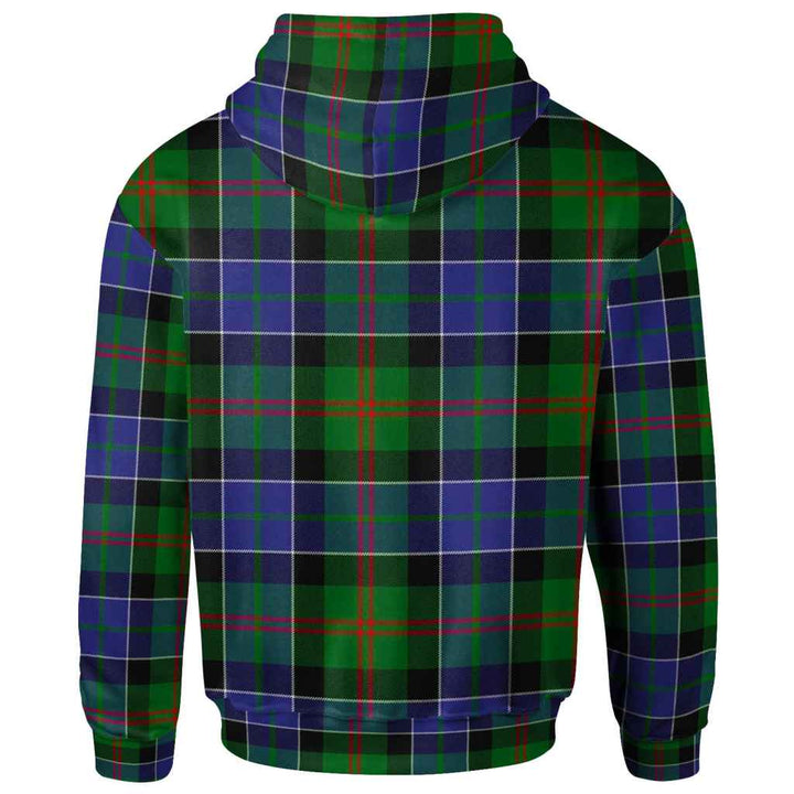 Scottish Paterson Clan Tartan Hoodie Back Side Tartan Plaid