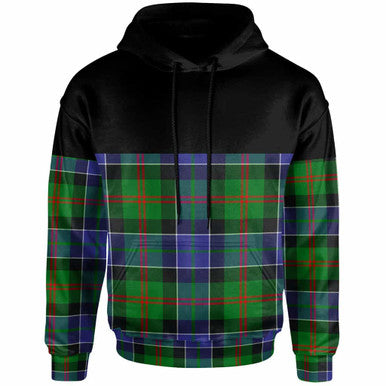 Scottish Paterson Clan Tartan Hoodie - Horizontal Style Front Side Tartan Plaid