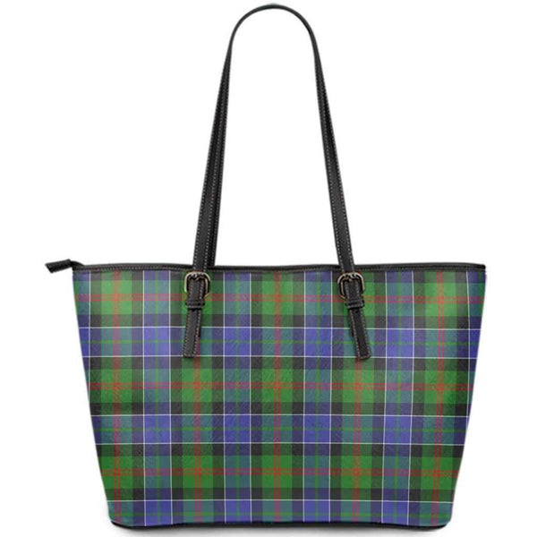 Scottish Paterson Clan Tartan Leather Tote Tartan Plaid
