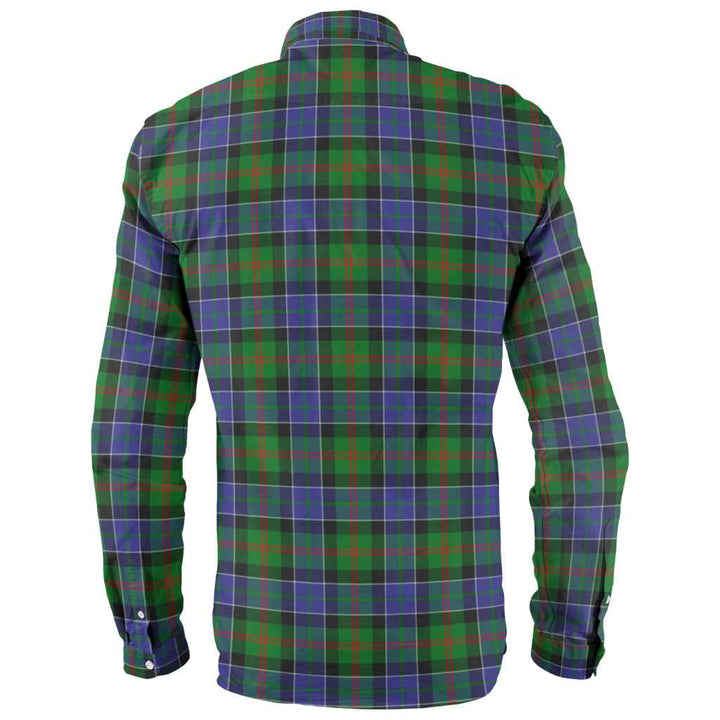 Scottish Paterson Clan Tartan Long Sleeve Shirt Back Side Tartan Plaid