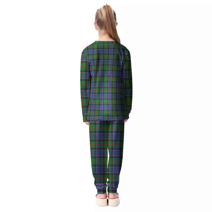 Scottish Paterson Clan Tartan Pajama Set Kid Back Side Tartan Plaid