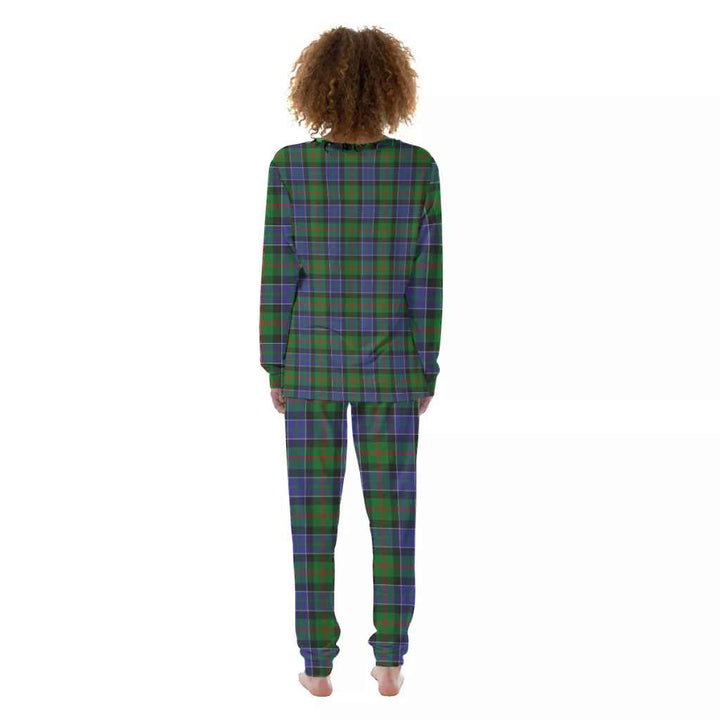 Scottish Paterson Clan Tartan Pajama Set Women Back Side Tartan Plaid