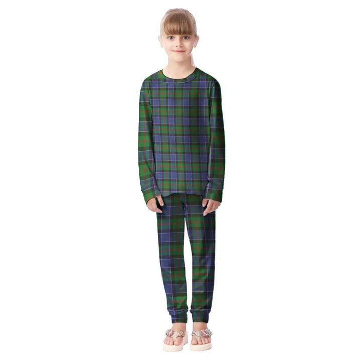 Scottish Paterson Clan Tartan Pajama Set Kid Front Side Tartan Plaid
