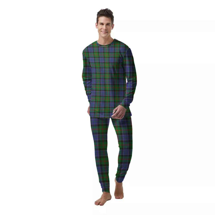 Scottish Paterson Clan Tartan Pajama Set  Men Front Side Tartan Plaid