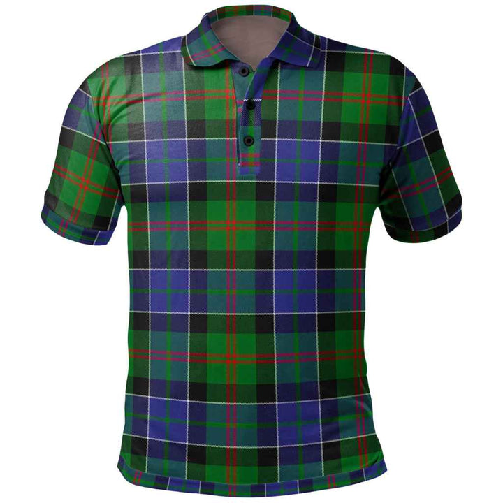 Scottish Paterson Clan Tartan Polo Shirt Front Side Tartan Plaid