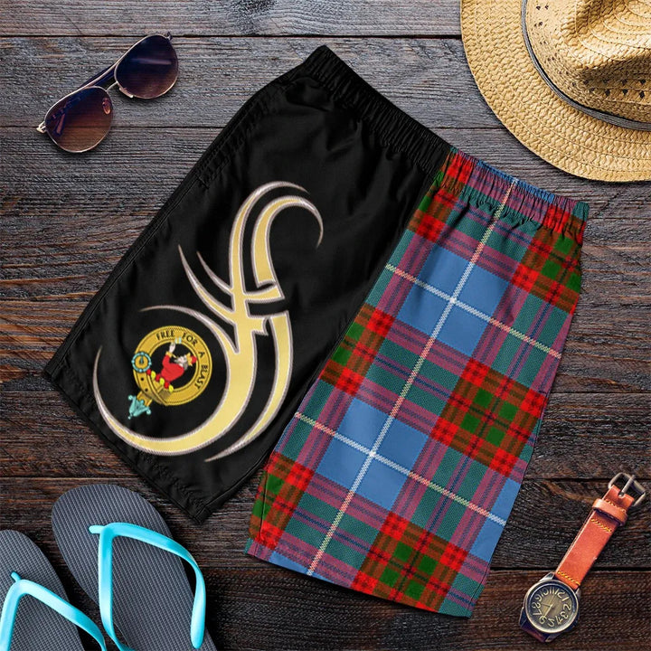Scottish Pennycook Clan Crest Tartan Believe in Me Men's Shorts