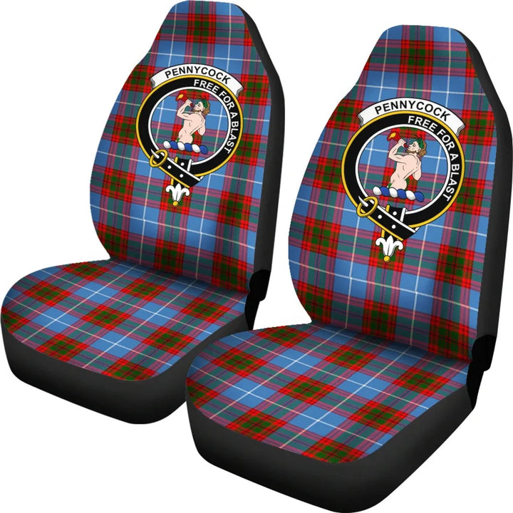 Scottish Pennycook Clan Crest Tartan Car Seat Covers 1