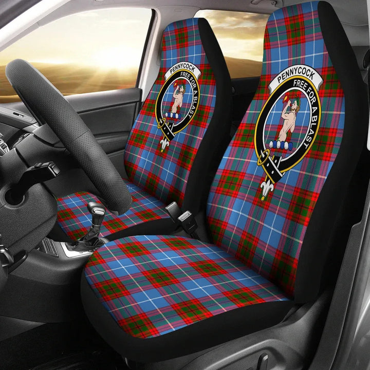 Scottish Pennycook Clan Crest Tartan Car Seat Covers 2
