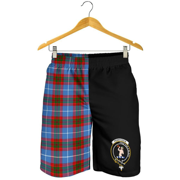 Scottish Pennycook Clan Crest Tartan Half of Me Men's Shorts