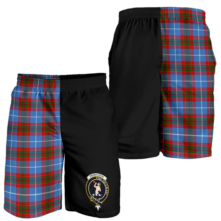 Scottish Pennycook Clan Crest Tartan Half of Me Men's Shorts