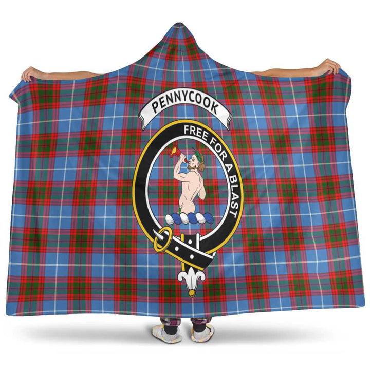 Scottish Pennycook Clan Crest Tartan Hooded Blanket Tartan Plaid 1