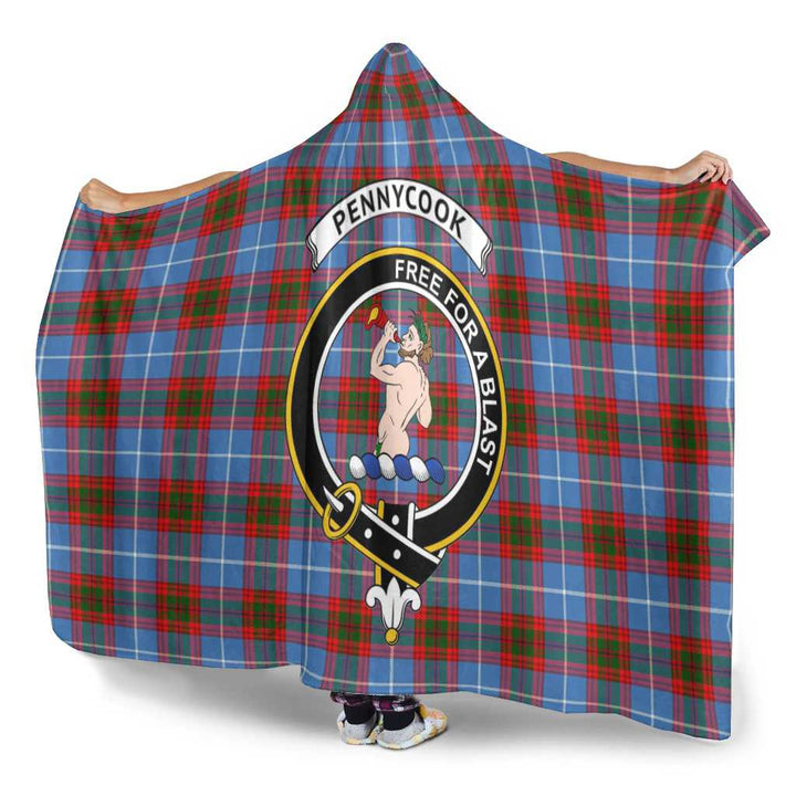 Scottish Pennycook Clan Crest Tartan Hooded Blanket Tartan Plaid 3