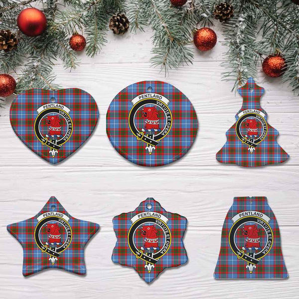 Scottish Pentland Clan Crest Tartan Ceramic Ornament All Tartan Plaid