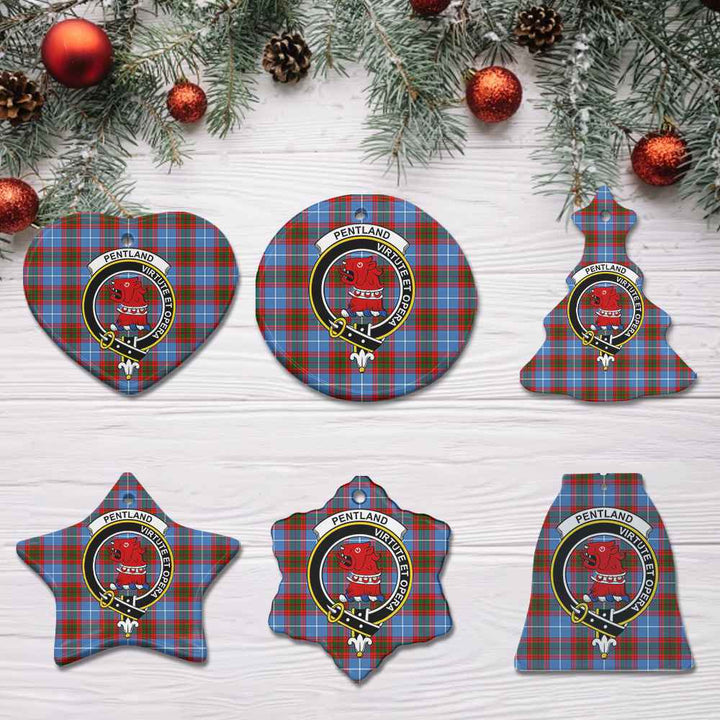 Scottish Pentland Clan Crest Tartan Ceramic Ornament All Tartan Plaid
