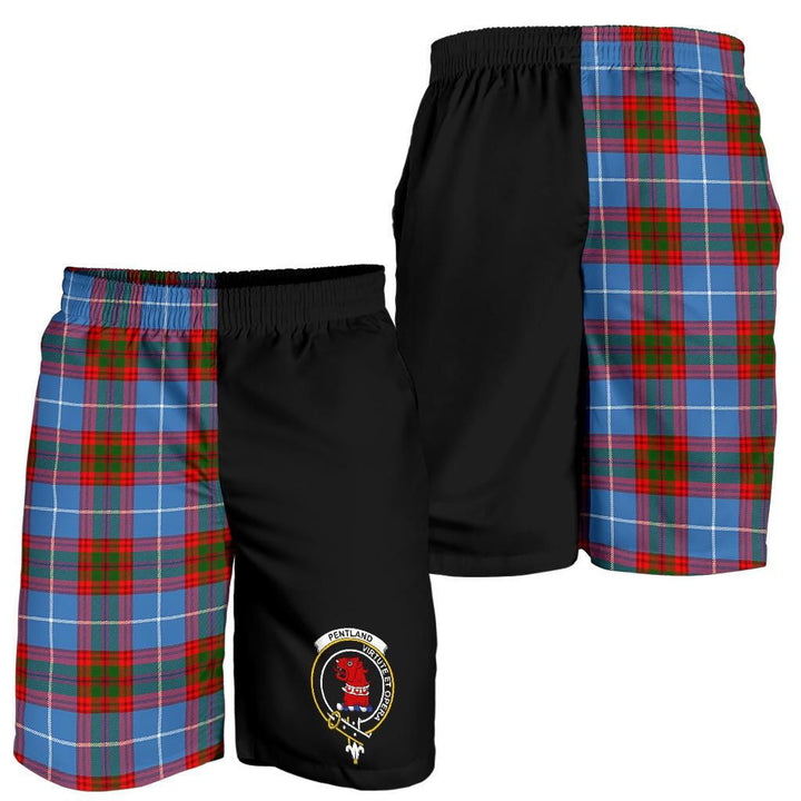 Scottish Pentland Clan Crest Tartan Half of Me Men's Shorts