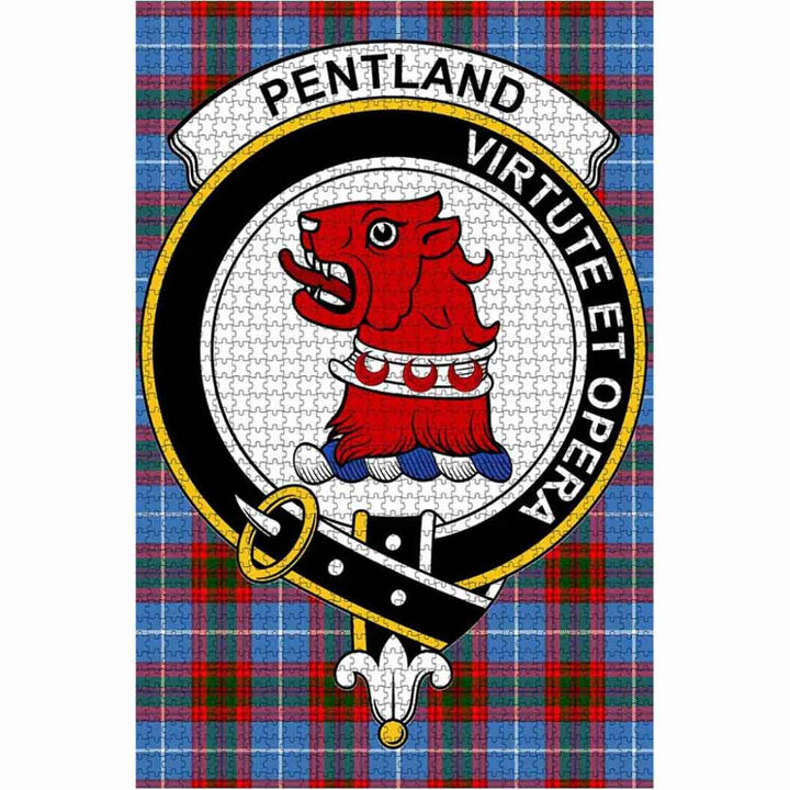 Scottish Pentland Clan Crest Tartan Jigsaw Puzzle 1