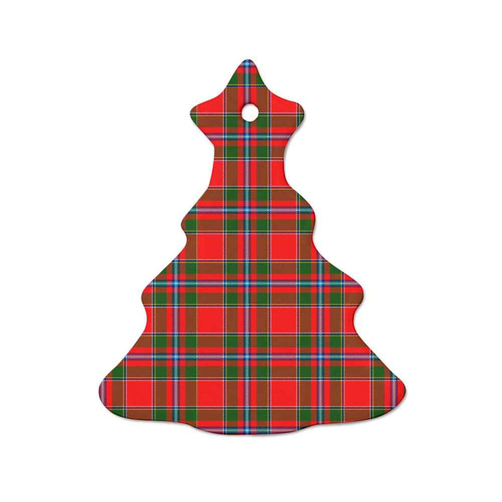 Scottish Perthshire District Clan Tartan Ceramic Ornament  Tree Shape Tartan Plaid