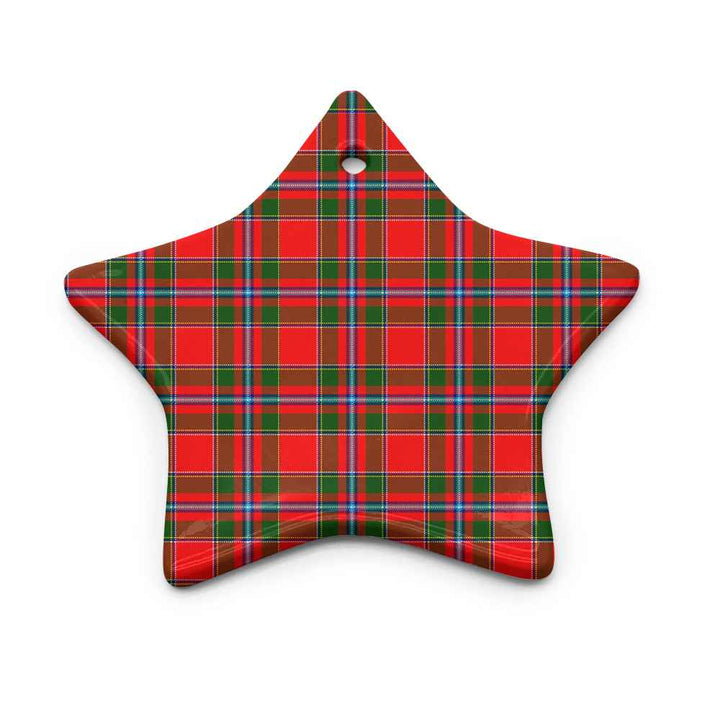 Scottish Perthshire District Clan Tartan Ceramic Ornament Star Shape Tartan Plaid