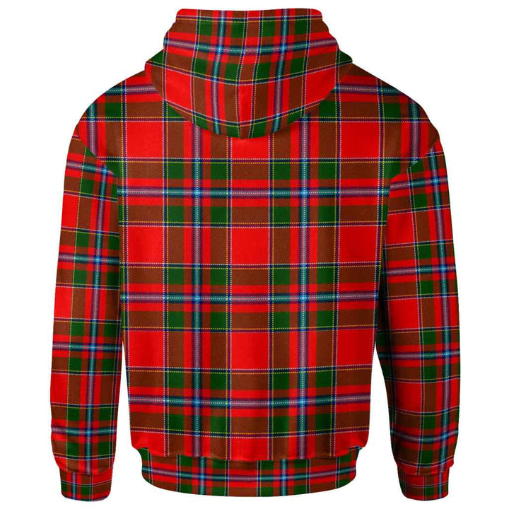 Scottish Perthshire District Clan Tartan Hoodie Back Side Tartan Plaid
