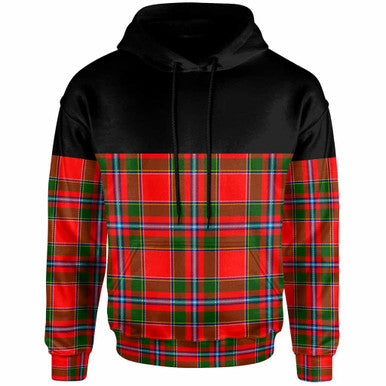 Scottish Perthshire District Clan Tartan Hoodie - Horizontal Style Front Side Tartan Plaid