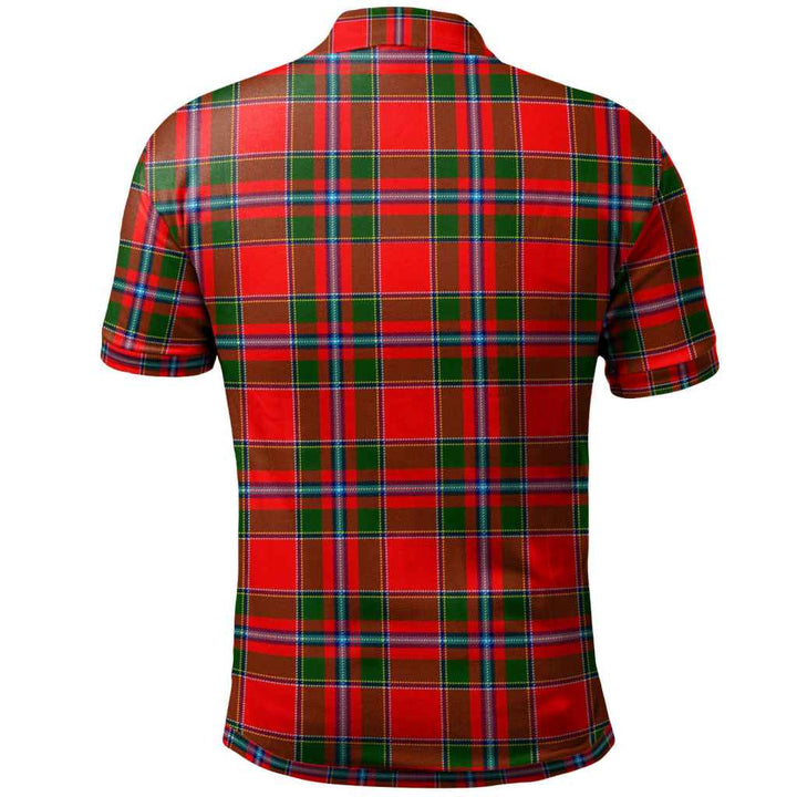 Scottish Perthshire District Clan Tartan Polo Shirt Back Side Tartan Plaid