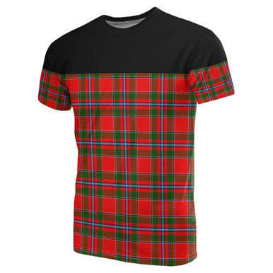 Scottish Perthshire District Clan Tartan T-Shirt Horizontal Style Front Side Tartan Plaid