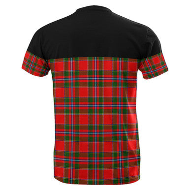 Scottish Perthshire District Clan Tartan T-Shirt Horizontal Style Back Side Tartan Plaid
