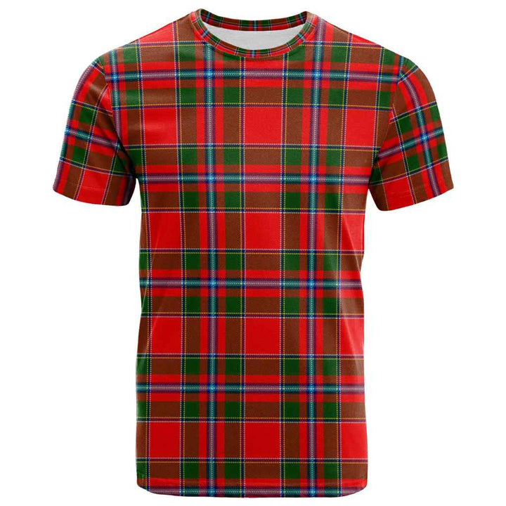 Scottish Perthshire District Clan Tartan T-Shirt Front Side Tartan Plaid