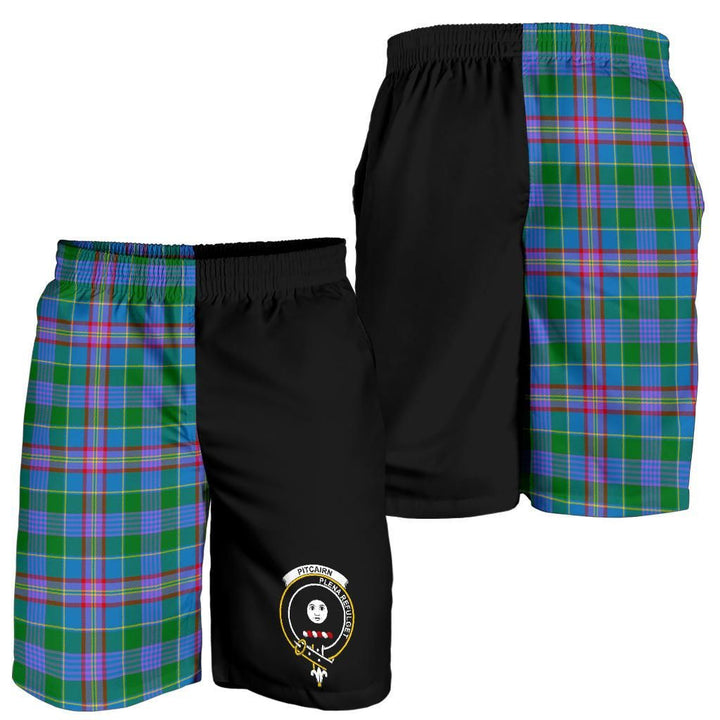 Scottish Pitcairn Clan Crest Tartan Half of Me Men's Shorts