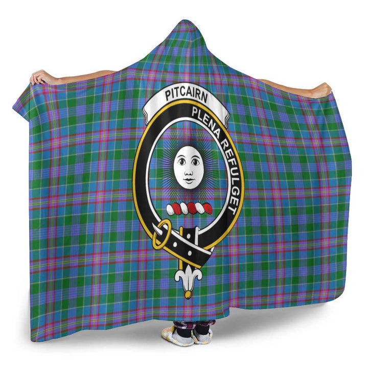 Scottish Pitcairn Clan Crest Tartan Hooded Blanket Tartan Plaid 2