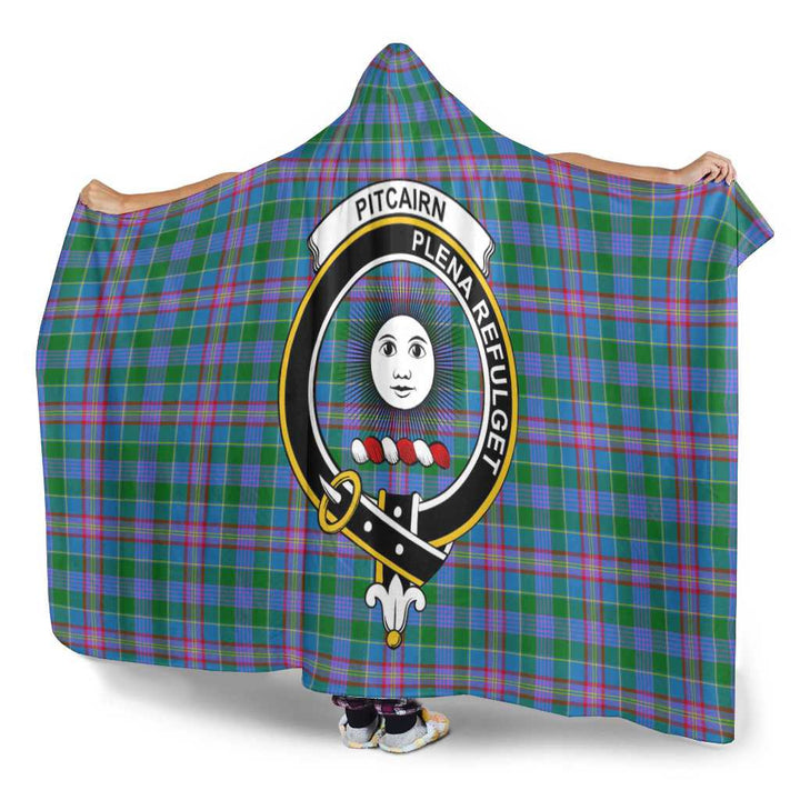 Scottish Pitcairn Clan Crest Tartan Hooded Blanket Tartan Plaid 3