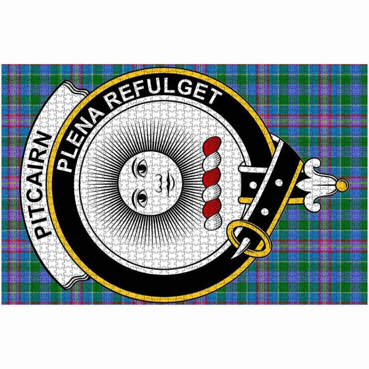 Scottish Pitcairn Clan Crest Tartan Jigsaw Puzzle 2
