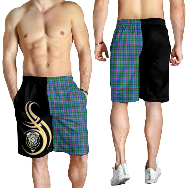Scottish Pitcairn Hunting Clan Crest Tartan Believe in Me Men's Shorts