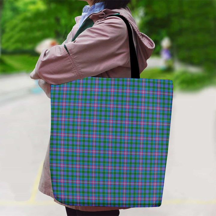 Scottish Pitcairn Hunting Clan Tartan Canvas Bag With Shoulder Strap Tartan Plaid 2