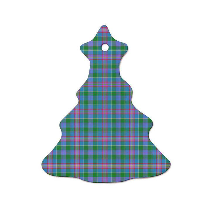 Scottish Pitcairn Hunting Clan Tartan Ceramic Ornament  Tree Shape Tartan Plaid