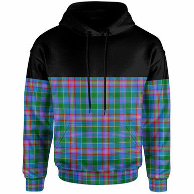 Scottish Pitcairn Hunting Clan Tartan Hoodie - Horizontal Style Front Side Tartan Plaid