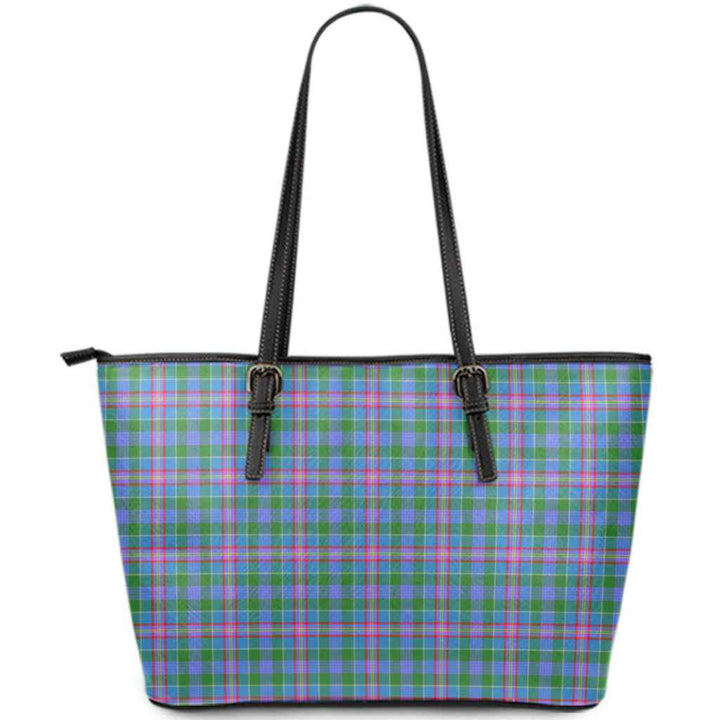 Scottish Pitcairn Hunting Clan Tartan Leather Tote Tartan Plaid