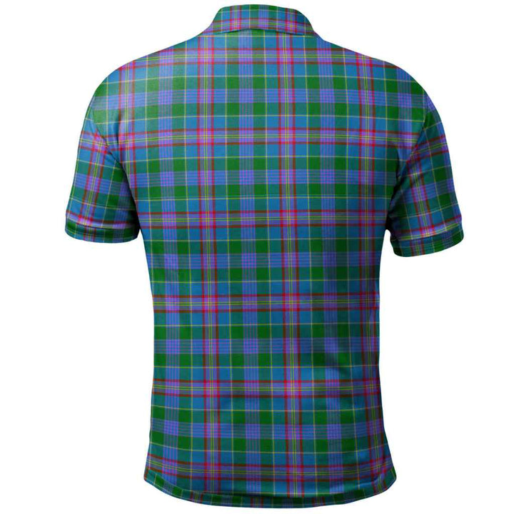 Scottish Pitcairn Hunting Clan Tartan Polo Shirt Back Side Tartan Plaid