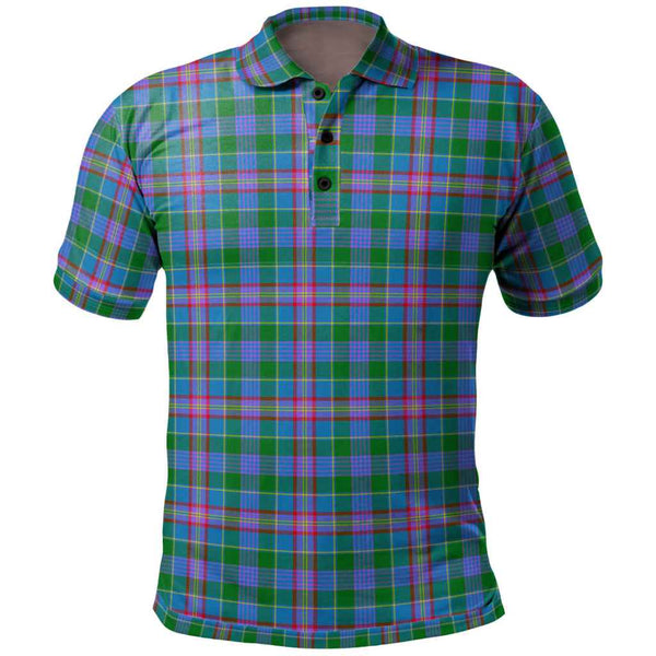 Scottish Pitcairn Hunting Clan Tartan Polo Shirt Front Side Tartan Plaid