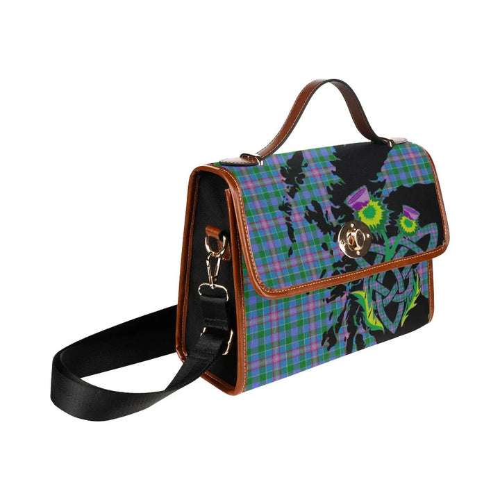 Scottish Pitcairn Hunting Clan Tartan Waterproof Canvas Bag With Thistle Tartan Plaid 3