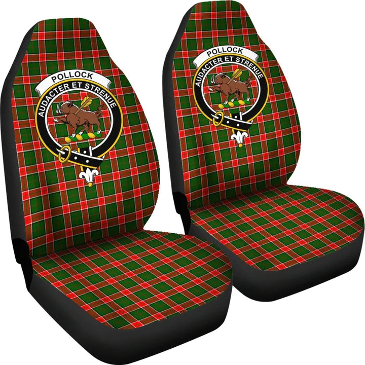 Scottish Pollock Clan Crest Tartan Car Seat Covers 4