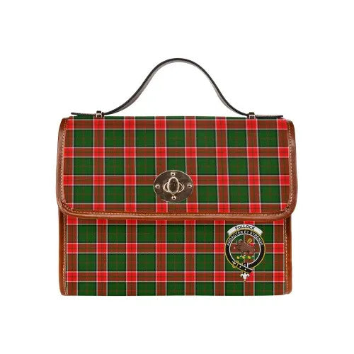 Scottish Pollock Clan Crest Tartan Waterproof Canvas Bag Tartan Plaid 1