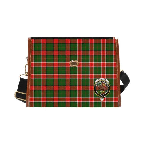 Scottish Pollock Clan Crest Tartan Waterproof Canvas Bag Tartan Plaid 2