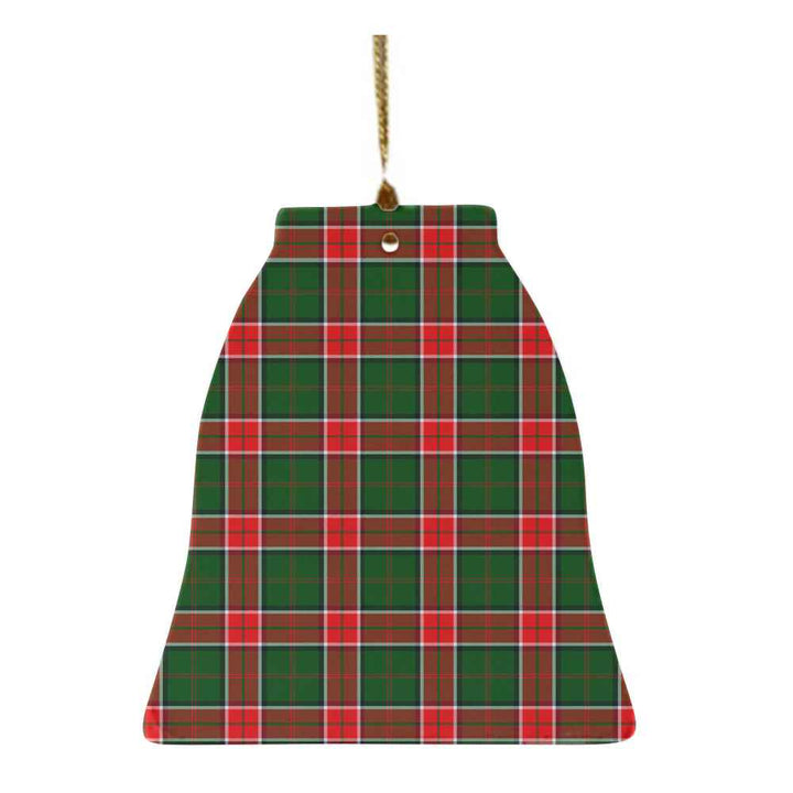 Scottish Pollock Modern Clan Tartan Ceramic Ornament Bell Shape Tartan Plaid