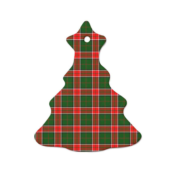 Scottish Pollock Modern Clan Tartan Ceramic Ornament  Tree Shape Tartan Plaid