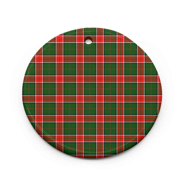 Scottish Pollock Modern Clan Tartan Ceramic Ornament Circle Shape Tartan Plaid