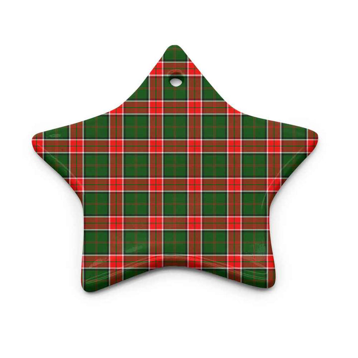 Scottish Pollock Modern Clan Tartan Ceramic Ornament Star Shape Tartan Plaid