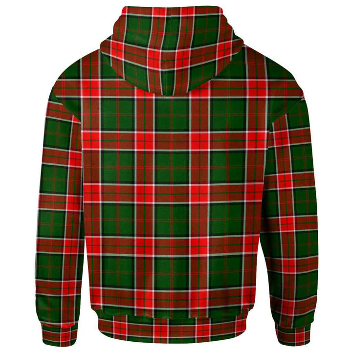 Scottish Pollock Modern Clan Tartan Hoodie Back Side Tartan Plaid